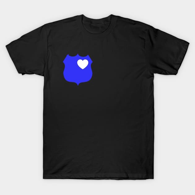 The Thin Blue Line - Policemen & Policewomen T-Shirt by fromherotozero